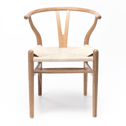 WISHBONE NATURAL OAK WITH NATURAL ROPE SEAT - Image 2