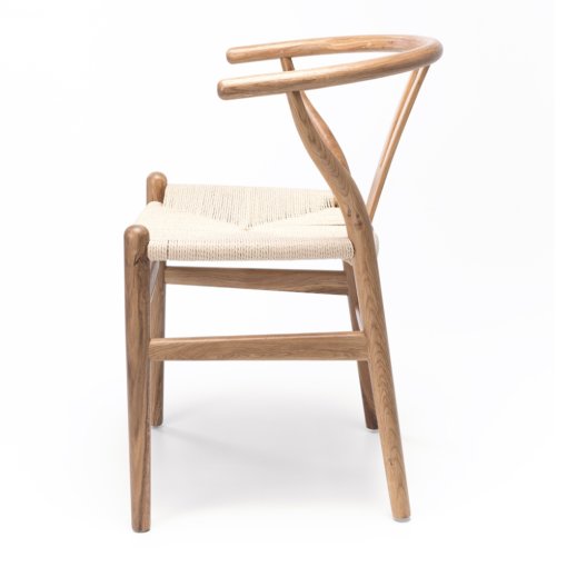 WISHBONE NATURAL OAK WITH NATURAL ROPE SEAT - Image 3