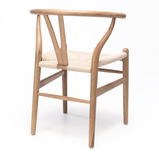 WISHBONE NATURAL OAK WITH NATURAL ROPE SEAT - Image 4