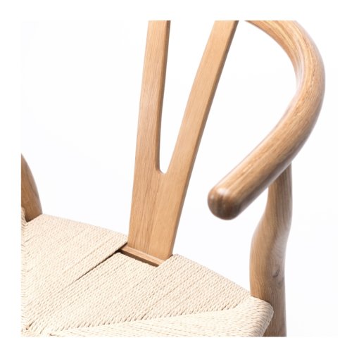 WISHBONE NATURAL OAK WITH NATURAL ROPE SEAT - Image 5