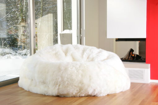 SHEEPSKIN BEAN BAG LARGE IVORY