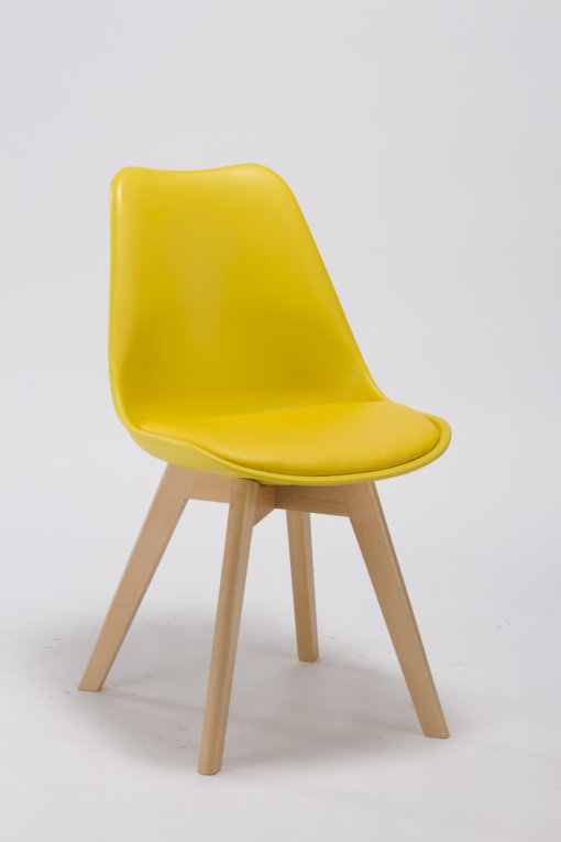 FLINT YELLOW PU DINING CHAIR