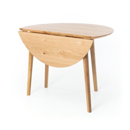 NORDIK ROUND DROP-LEAF DINING TABLE - Image 4