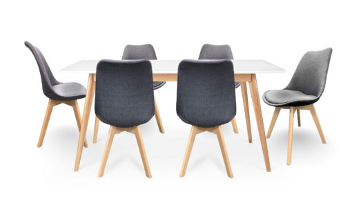 RADIUS 7 PC SET WITH FLINT BLACK CHAIRS - Image 3