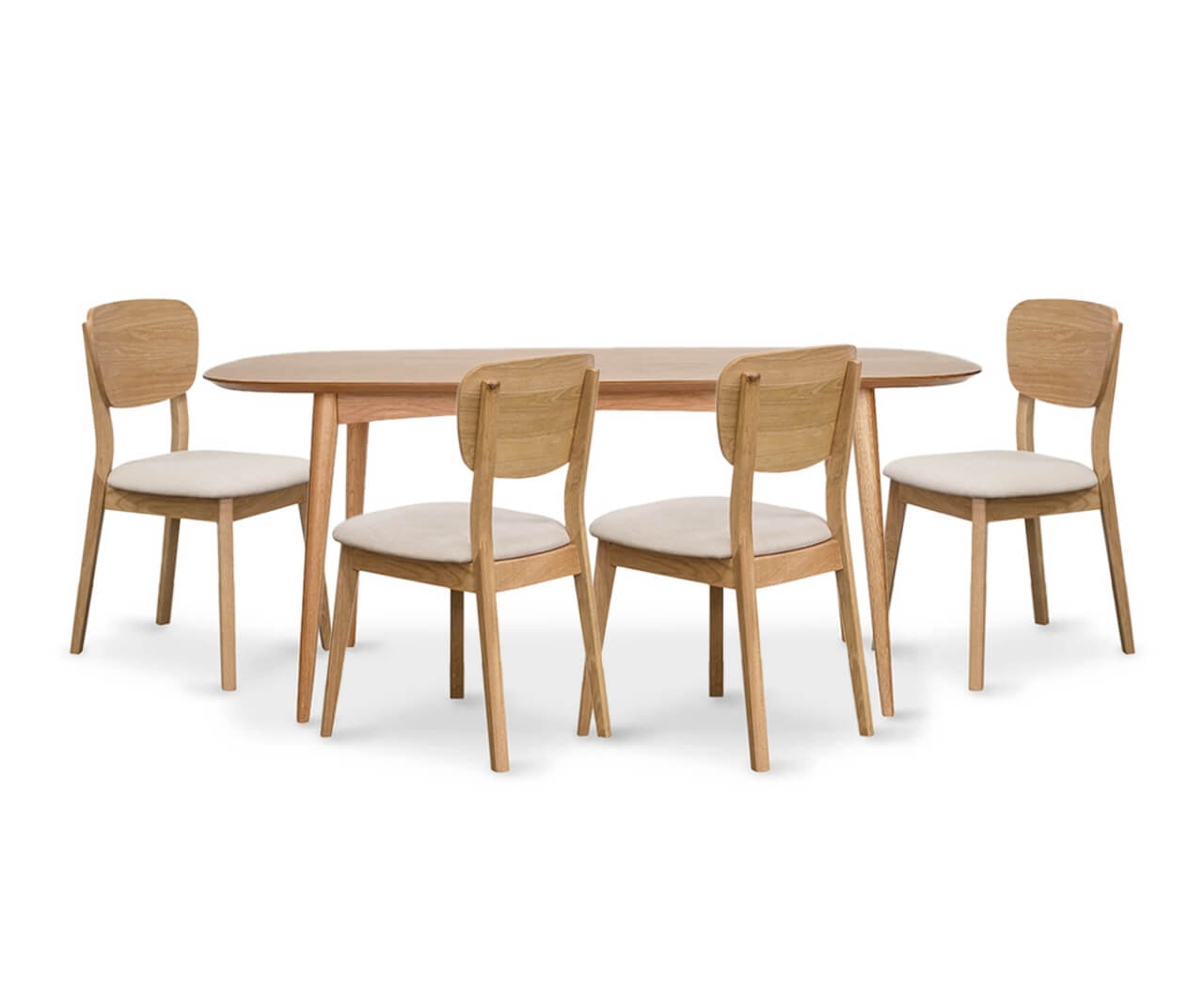Oslo Small Dining Table With 4, Oslo Dining Chair