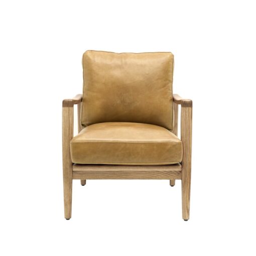 REID ARMCHAIR TAN LEATHER - Image 5