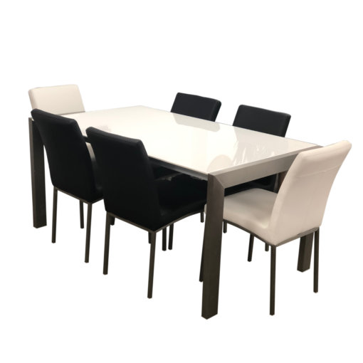 MADRID EXTENSION DINING TABLE + 6 BRISTOL DINING CHAIRS - Image 2