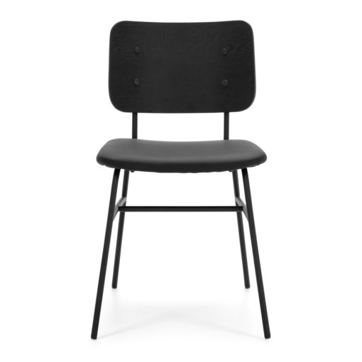 LUKAS BLACK PANEL DINING CHAIR - Image 2