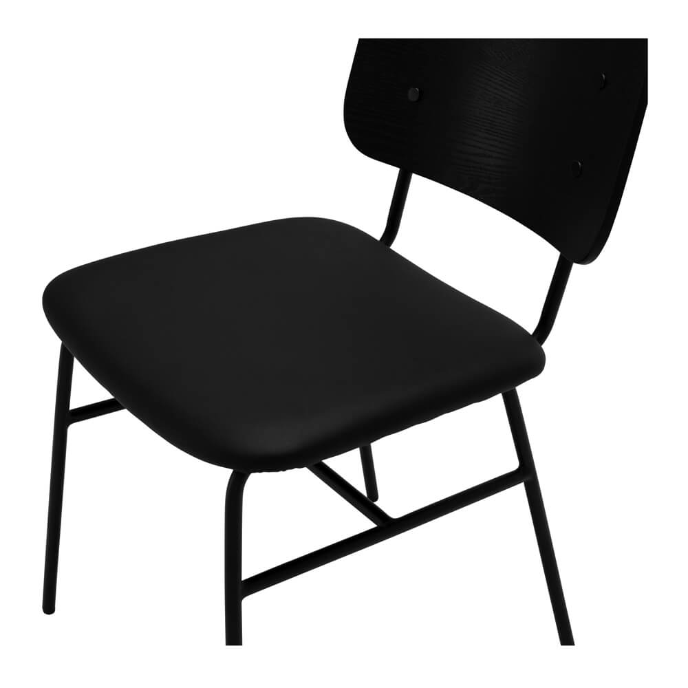 Lukas Black Panel Dining Chair - Lounge & Living