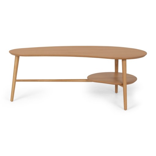 OSLO COFFEE TABLE SHAPED WITH SHELF