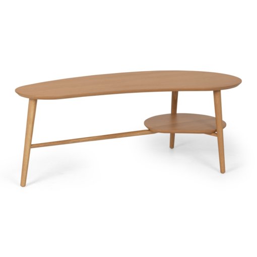 OSLO COFFEE TABLE SHAPED WITH SHELF - Image 3