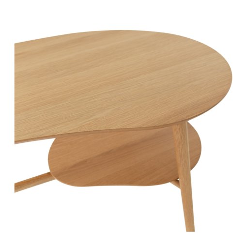 OSLO COFFEE TABLE SHAPED WITH SHELF - Image 6