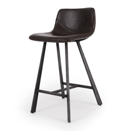 RUSTIC BARSTOOL DARK BROWN