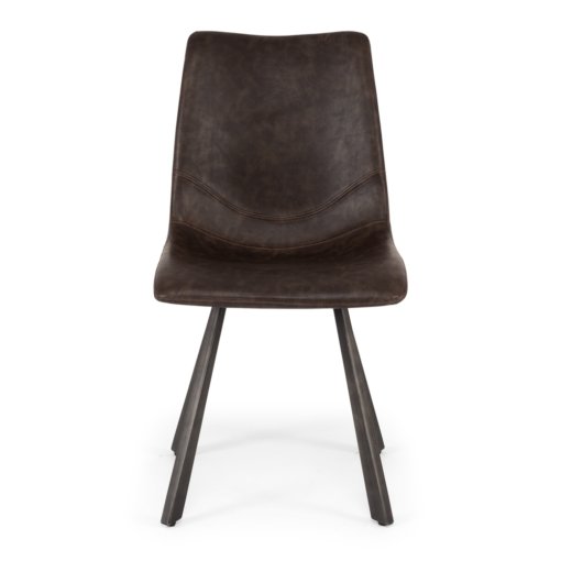 RUSTIC VINTAGE DARK BROWN DINING CHAIR - Image 2