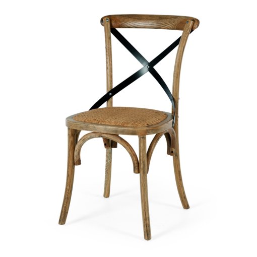 CROSS BACK SMOKE OAK CHAIR