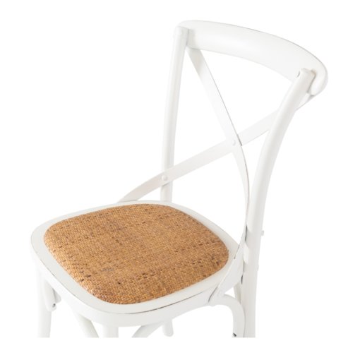 VILLA CROSS BACK WHITE CHAIR - Image 6