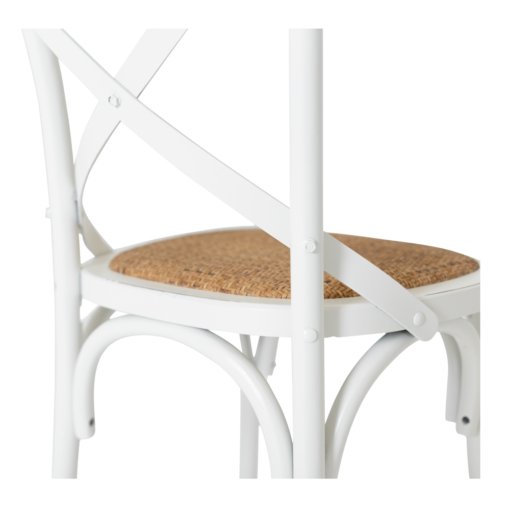 VILLA CROSS BACK WHITE CHAIR - Image 7