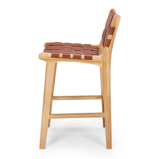 INDO HIGHBACK BARSTOOL TAN - Image 4