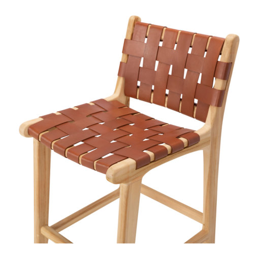 INDO HIGHBACK BARSTOOL TAN - Image 7