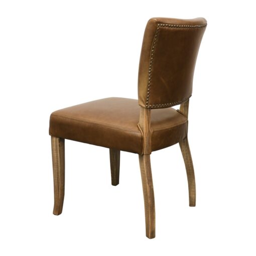 CRANE DINING CHAIR LEATHER BROWN - Image 4