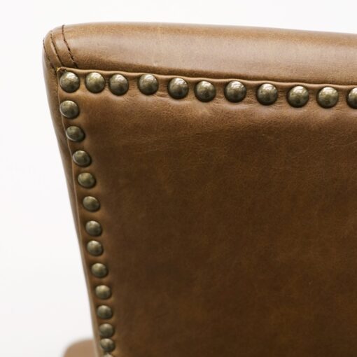 CRANE DINING CHAIR LEATHER BROWN - Image 8