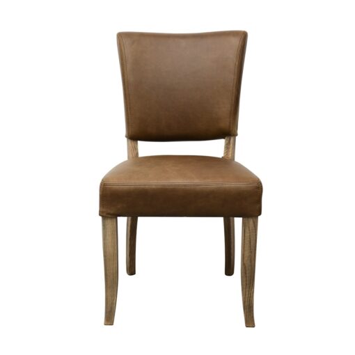 CRANE DINING CHAIR LEATHER BROWN - Image 2