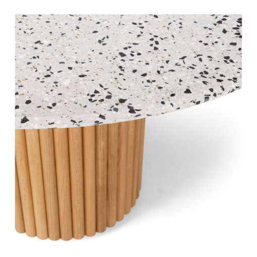 TERRAZZO ROUND TABLE WITH NATURAL BASE - Image 3