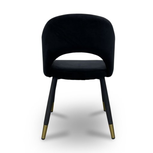 CINTRA PLUSH BLACK DINING CHAIR - Image 4