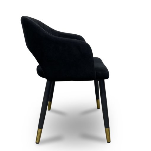 CINTRA PLUSH BLACK DINING CHAIR - Image 3