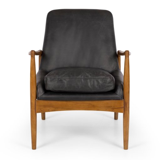 STEINER ARMCHAIR BLCK LEATHER - Image 5