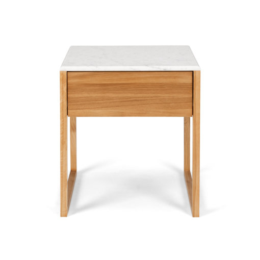 AVALON OAK / MARBLE TOP SIDE TABLE - Image 5