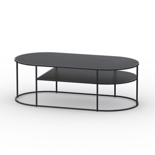 DECO COFFEE TABLE OAK BLACK - Image 2