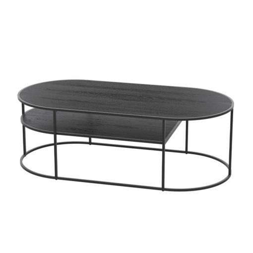 DECO COFFEE TABLE OAK BLACK - Image 4