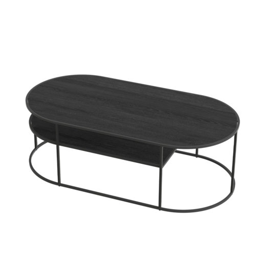 DECO COFFEE TABLE OAK BLACK - Image 5