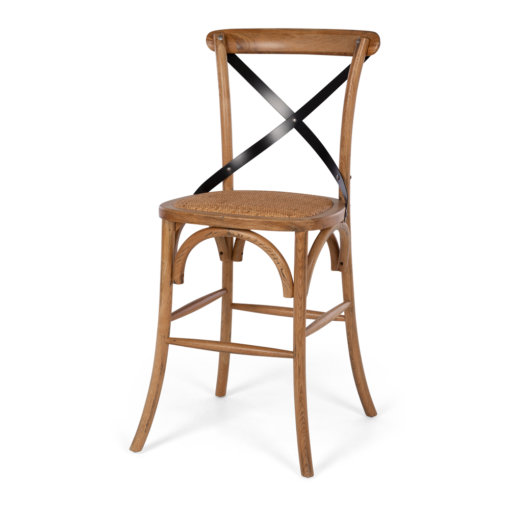 VILLA CROSS BACK BARSTOOL SMOKED OAK