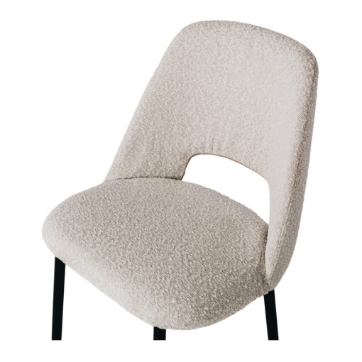 CINDERELLA PUMICE BOUCLE DINING CHAIR - Image 5