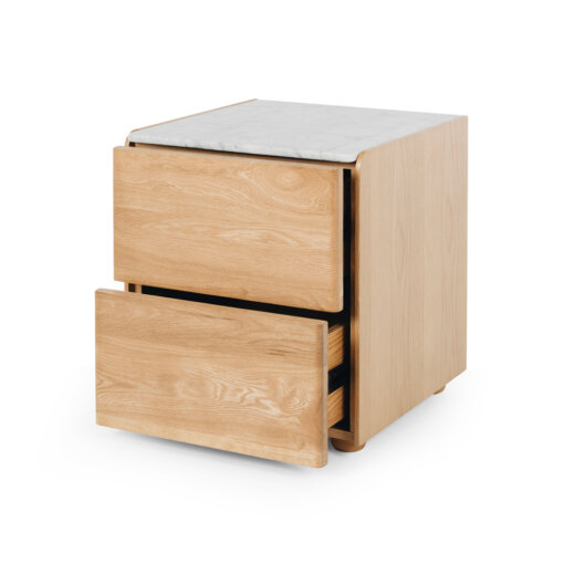 CUBE OAK BEDSIDE MARBLE TOP - Image 4