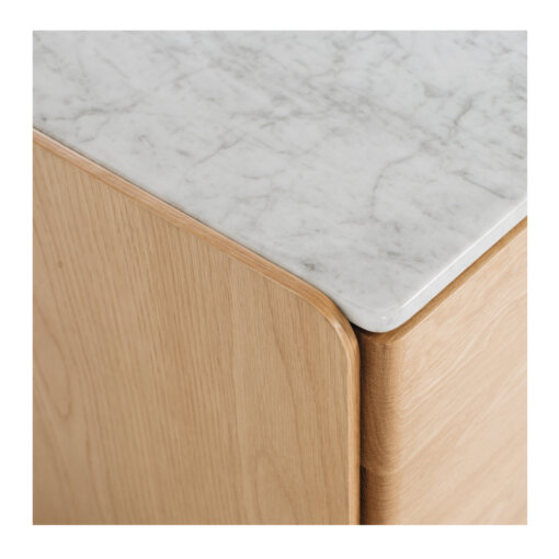 CUBE OAK BEDSIDE MARBLE TOP - Image 5