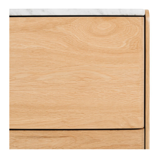 CUBE OAK BEDSIDE MARBLE TOP - Image 9