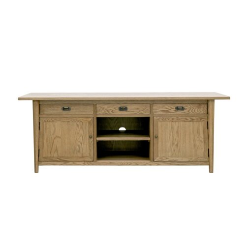 Solid oak tv unit