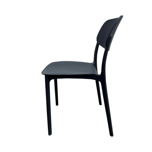 FLAVIA BLACK STACKABLE DINING CHAIR - Image 3