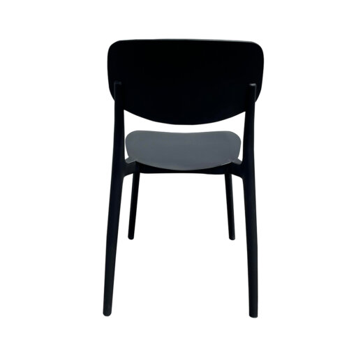 FLAVIA BLACK STACKABLE DINING CHAIR - Image 4