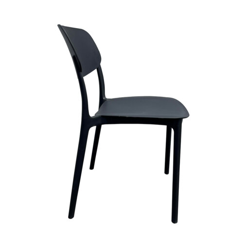 FLAVIA BLACK STACKABLE DINING CHAIR - Image 5