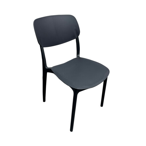 FLAVIA BLACK STACKABLE DINING CHAIR - Image 6