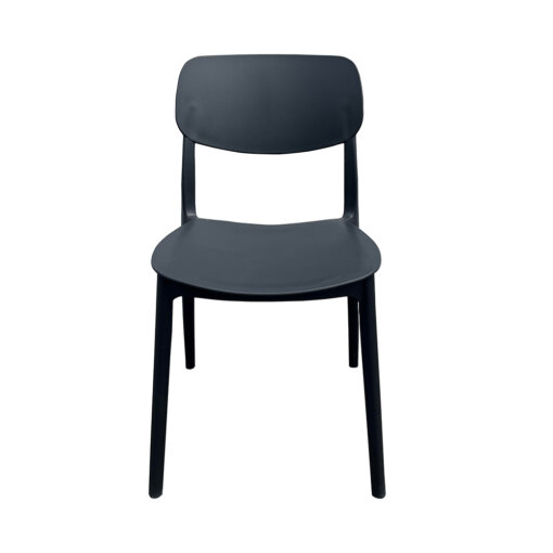 FLAVIA BLACK STACKABLE DINING CHAIR - Image 7