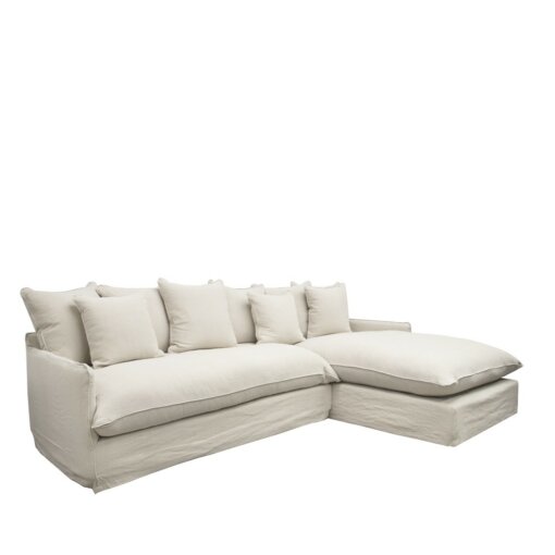 LOTUS SLIPCOVER 2.5 SEAT LH MODULAR + RH CHAISE – OATMEAL - Image 5