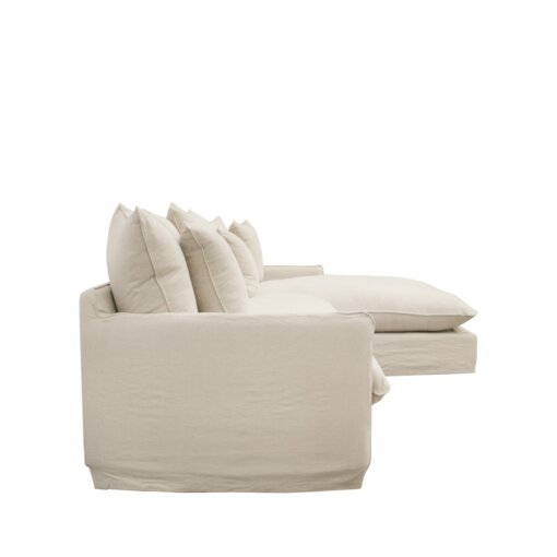 LOTUS SLIPCOVER 2.5 SEAT LH MODULAR + RH CHAISE – OATMEAL - Image 3