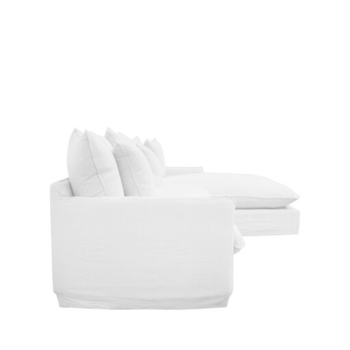 LOTUS SLIPCOVER 2.5 SEAT LH MODULAR + RH CHAISE – WHITE - Image 3