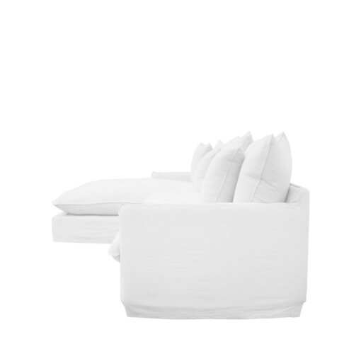 LOTUS SLIPCOVER 2.5 SEAT RH MODULAR + LH CHAISE – WHITE - Image 4