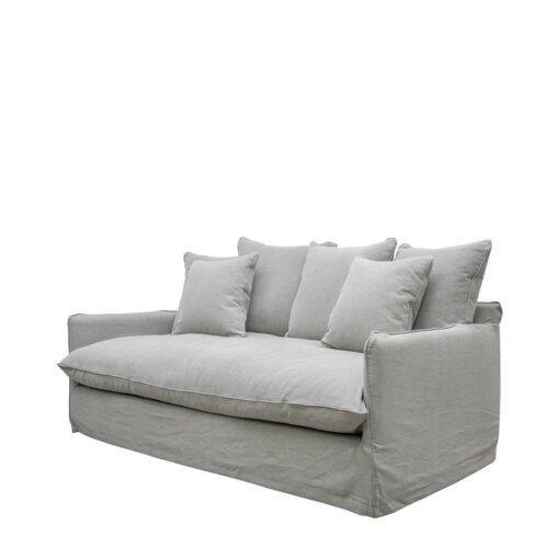 LOTUS SLIPCOVER SOFA 3 SEATER – CEMENT - Image 2